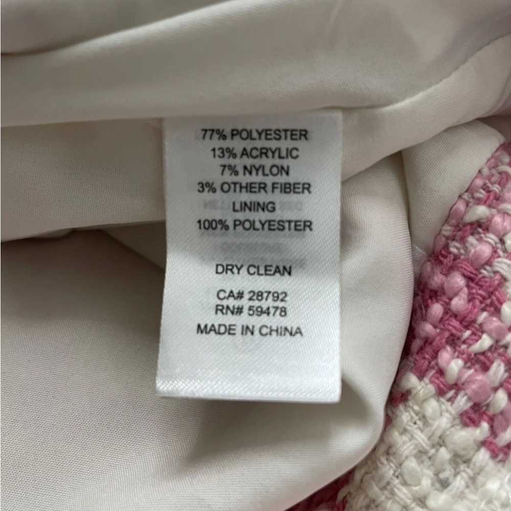 House of Harlow 1960 Plaid Pink and White Blazer - Picture 9 of 12